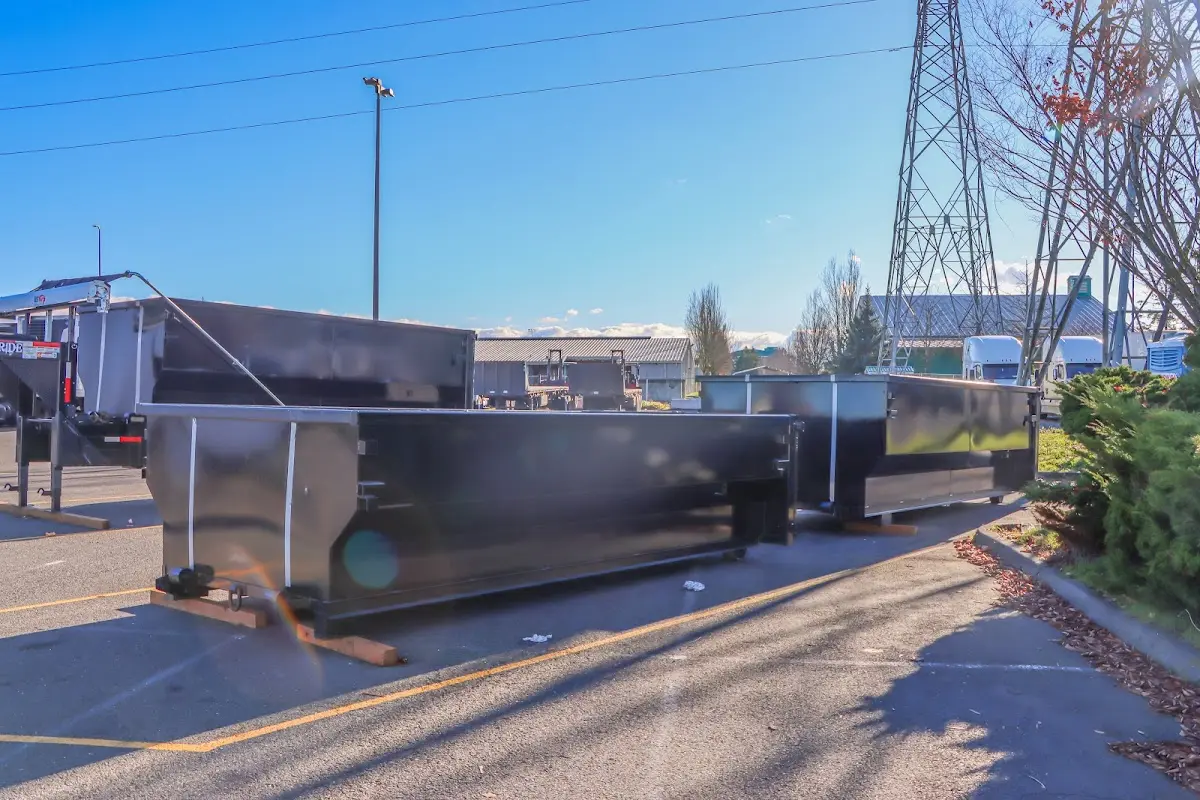Roll-off dumpster ready for waste disposal at job site for Roll Off Dumpster Rental in Sanibel